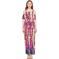 Colorful Bark Draped Sleeveless Chiffon Jumpsuit