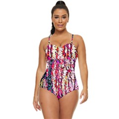 Colorful Bark Retro Full Coverage Swimsuit