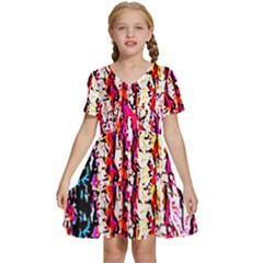 Colorful Bark Kids  Short Sleeve Tiered Mini Dress