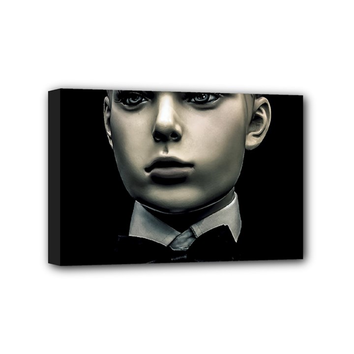 Evil Boy Manikin Portrait Mini Canvas 6  x 4  (Stretched)