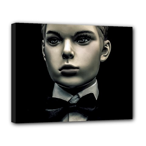 Evil Boy Manikin Portrait Canvas 14  X 11  (stretched) by dflcprintsclothing