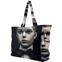 Evil Boy Manikin Portrait Simple Shoulder Bag by dflcprintsclothing