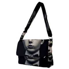 Evil Boy Manikin Portrait Full Print Messenger Bag (m) by dflcprintsclothing