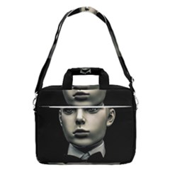 Evil Boy Manikin Portrait Macbook Pro Shoulder Laptop Bag (large)