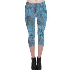 Abstract Surface Texture Background Capri Leggings  by dflcprintsclothing