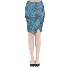 Abstract Surface Texture Background Midi Wrap Pencil Skirt