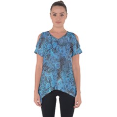 Abstract Surface Texture Background Cut Out Side Drop Tee by dflcprintsclothing