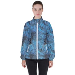 Abstract Surface Texture Background Women s High Neck Windbreaker by dflcprintsclothing