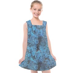 Abstract Surface Texture Background Kids  Cross Back Dress by dflcprintsclothing