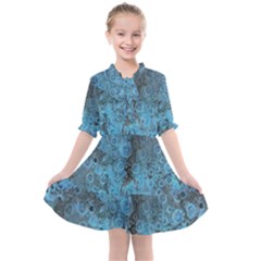 Abstract Surface Texture Background Kids  All Frills Chiffon Dress by dflcprintsclothing