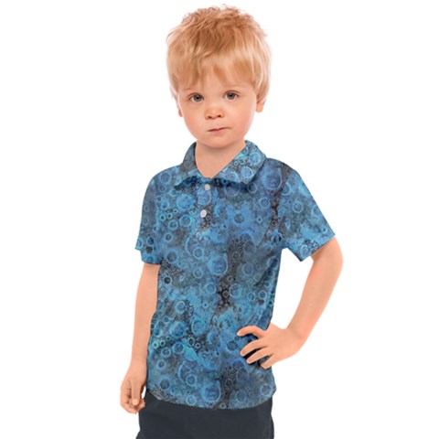 Abstract Surface Texture Background Kids  Polo Tee by dflcprintsclothing