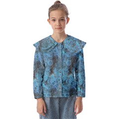 Abstract Surface Texture Background Kids  Peter Pan Collar Blouse by dflcprintsclothing