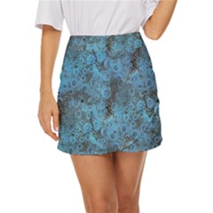 Abstract Surface Texture Background Mini Front Wrap Skirt