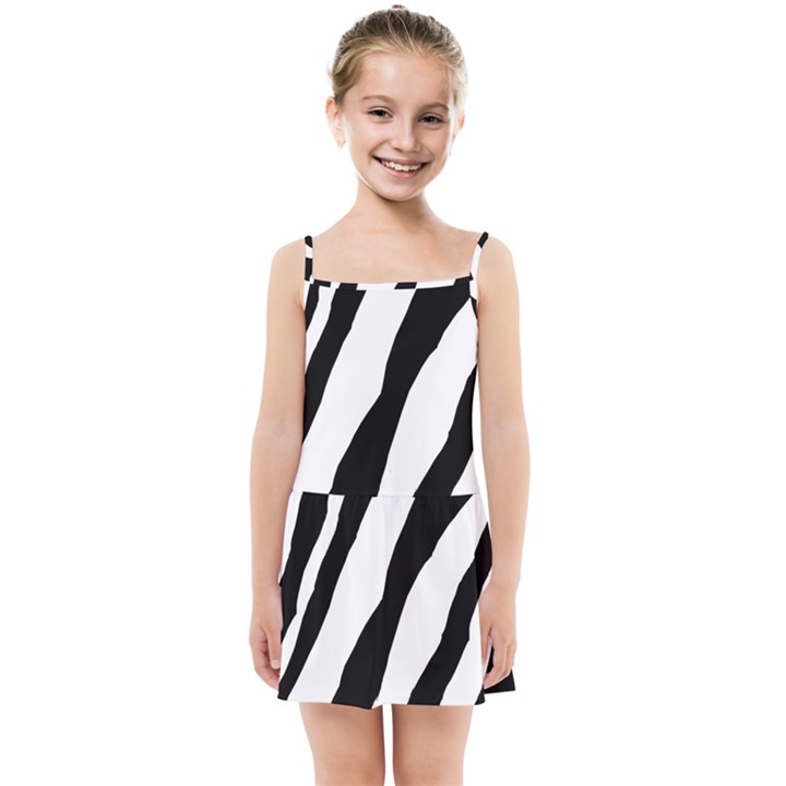 Zebra Lines Kids  Summer Sun Dress