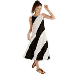 Zebra Lines Summer Maxi Dress