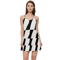 Zebra Lines Short Frill Dress