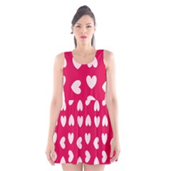 Pink Hearts Scoop Neck Skater Dress by FunDressesShop