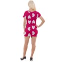 Pink Hearts Short Sleeve Asymmetric Mini Dress View2