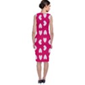 Pink Hearts Sleeveless Velvet Midi Dress View2