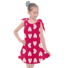 Pink Hearts Kids  Tie Up Tunic Dress by FunDressesShop