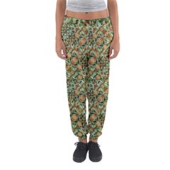 Colorful Stylized Botanic Motif Pattern Women s Jogger Sweatpants by dflcprintsclothing