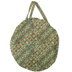 Colorful Stylized Botanic Motif Pattern Giant Round Zipper Tote by dflcprintsclothing