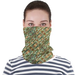 Colorful Stylized Botanic Motif Pattern Face Seamless Bandana (adult) by dflcprintsclothing