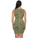 Colorful Stylized Botanic Motif Pattern Draped Bodycon Dress View4