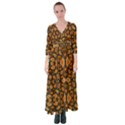 Brown Paisley black Button Up Maxi Dress View1