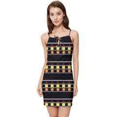 Tribal Shapes Black Summer Tie Front Dress by FunDressesShop