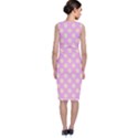 Cream Dots on purple Sleeveless Velvet Midi Dress View2