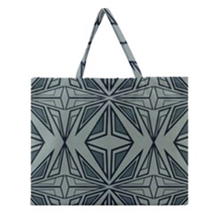 Abstract Pattern Geometric Backgrounds Zipper Large Tote Bag by Eskimos