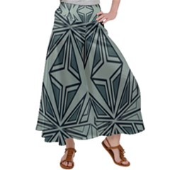 Abstract Pattern Geometric Backgrounds Satin Palazzo Pants by Eskimos