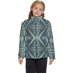 Abstract Pattern Geometric Backgrounds Kids  Puffer Bubble Jacket Coat