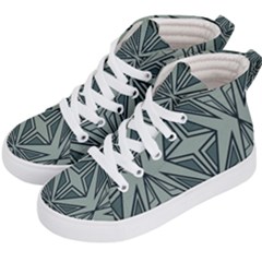 Abstract Pattern Geometric Backgrounds Kids  Hi-top Skate Sneakers by Eskimos