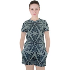 Abstract Pattern Geometric Backgrounds Women s Tee And Shorts Set