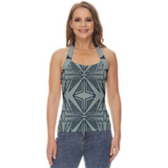 Abstract Pattern Geometric Backgrounds Basic Halter Top