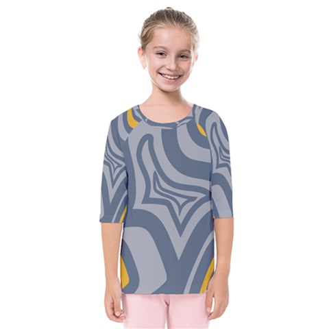 Abstract Pattern Geometric Backgrounds Kids  Quarter Sleeve Raglan Tee by Eskimos