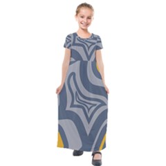 Abstract Pattern Geometric Backgrounds Kids  Short Sleeve Maxi Dress by Eskimos