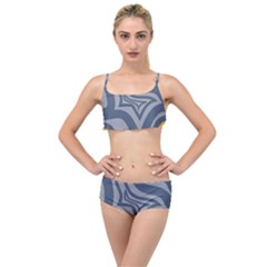 Abstract Pattern Geometric Backgrounds Layered Top Bikini Set by Eskimos