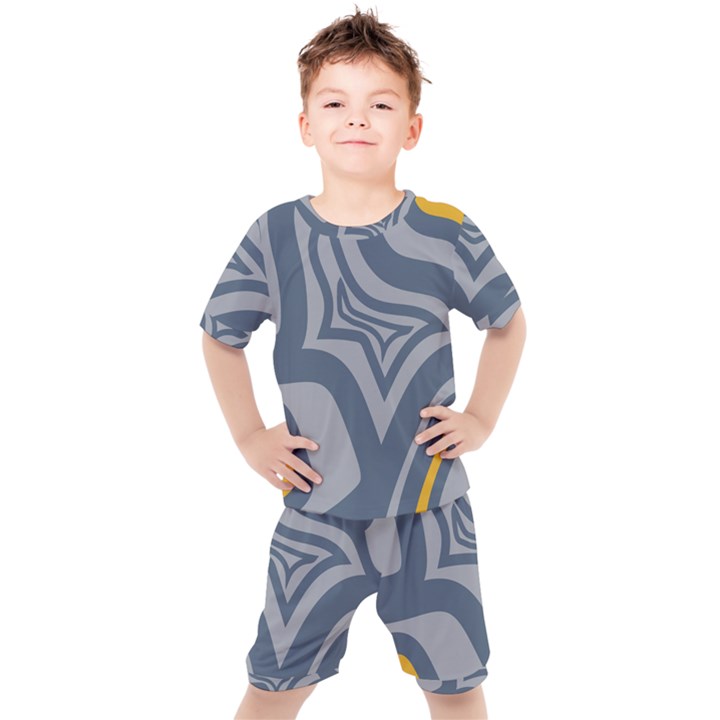 Abstract pattern geometric backgrounds Kids  Tee and Shorts Set