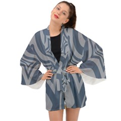 Abstract Pattern Geometric Backgrounds Long Sleeve Kimono by Eskimos