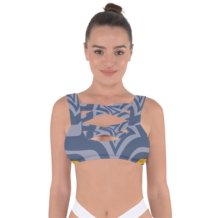 Abstract pattern geometric backgrounds Bandaged Up Bikini Top