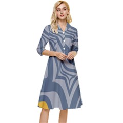 Abstract Pattern Geometric Backgrounds Classy Knee Length Dress by Eskimos