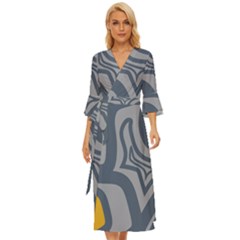 Abstract Pattern Geometric Backgrounds Midsummer Wrap Dress by Eskimos