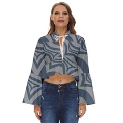 Abstract Pattern Geometric Backgrounds Boho Long Bell Sleeve Top by Eskimos