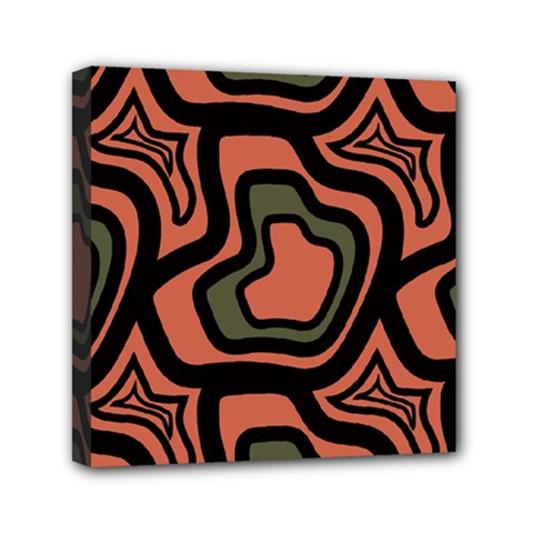 Abstract Pattern Geometric Backgrounds Mini Canvas 6  X 6  (stretched) by Eskimos