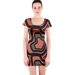 Abstract Pattern Geometric Backgrounds Short Sleeve Bodycon Dress by Eskimos