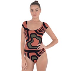 Abstract Pattern Geometric Backgrounds Short Sleeve Leotard  by Eskimos