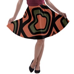 Abstract Pattern Geometric Backgrounds A-line Skater Skirt by Eskimos